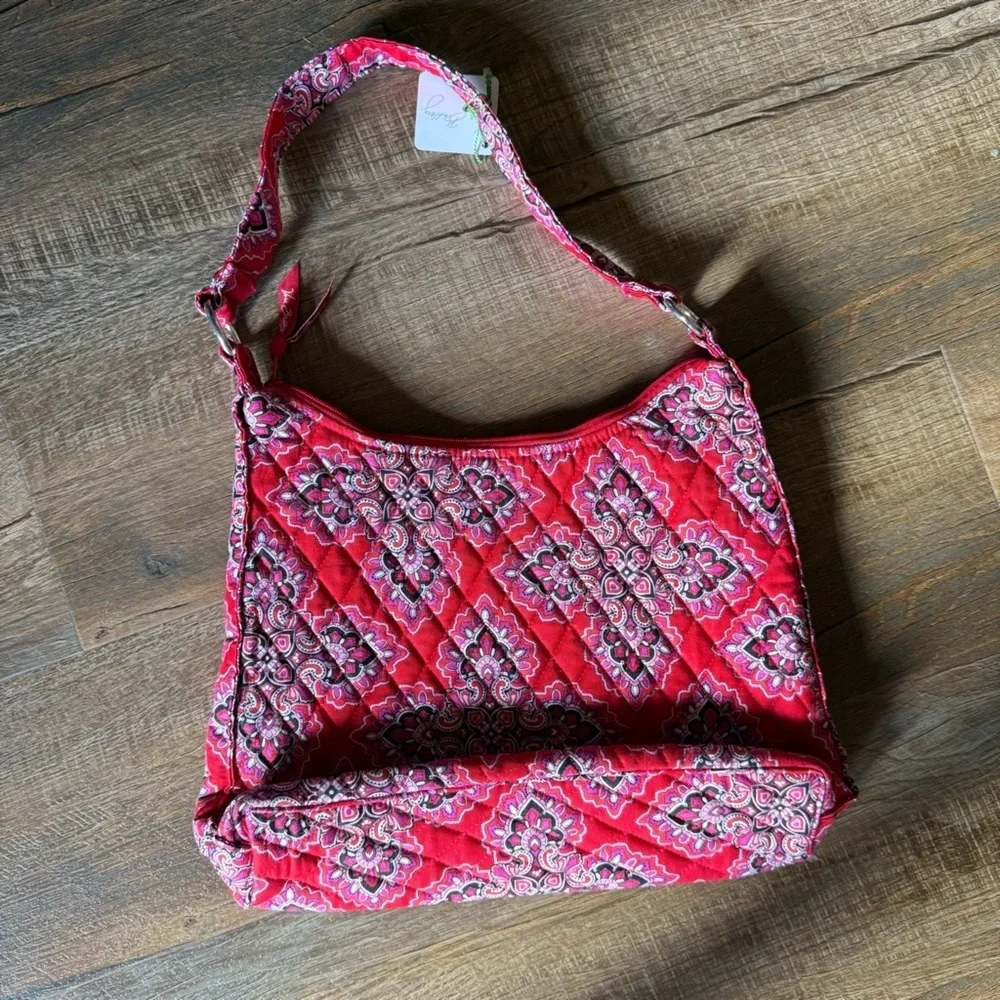Vera Bradley Quilted Frankly Scarlet Hobo Bag